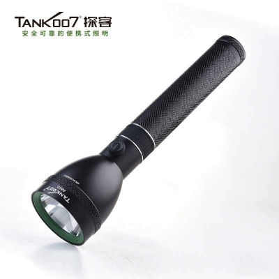 TANK007探客戶(hù)外長(zhǎng)柄巡邏搜索手電LED超亮USB充電手電夜光燈頭A603