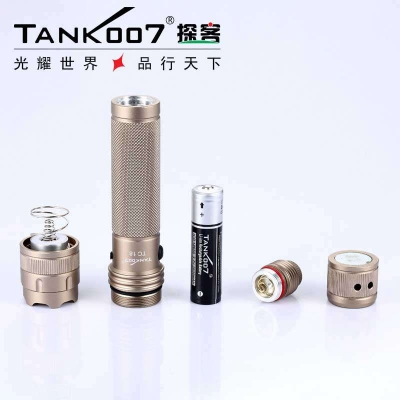 TANK007 TC18V2 CREE XR-E Q5直充強(qiáng)光手電筒230流明可充電戶外搜索手電