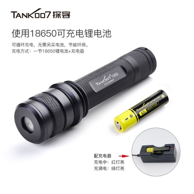 TANK007探客CI02 V2多波段勻光手電筒刑偵、檢查、找尋、勘察專用手電